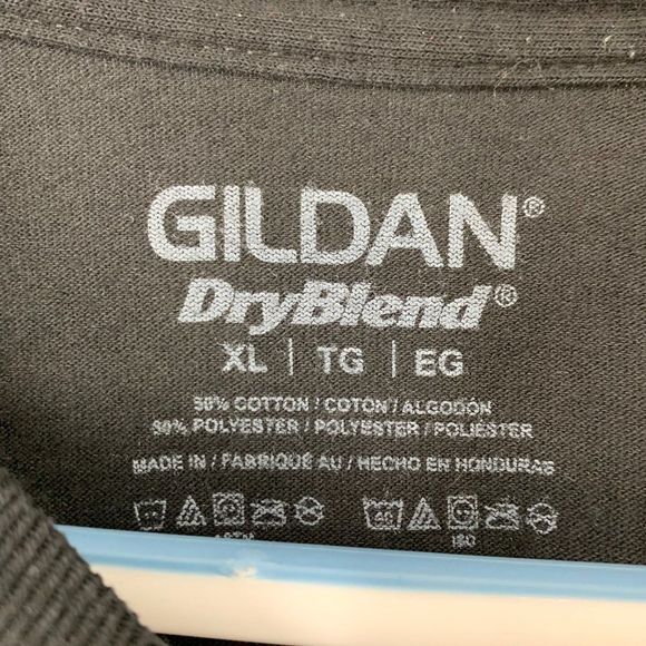 Mens Gildon TShirt Long Sleeve Graphic Look Thru Records XL Black EUC 3388 - Picture 3 of 6